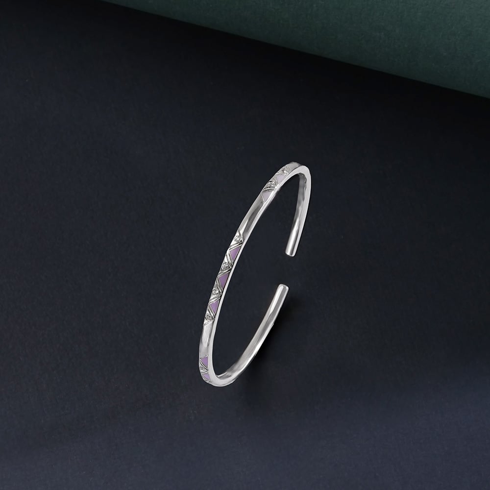 Subtle Spark Silver Bangle
