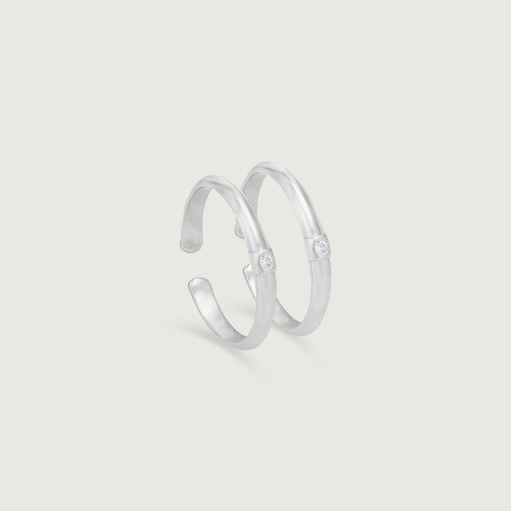 Chic Accent Silver Toe Rings,,hi-res thumbnail 3