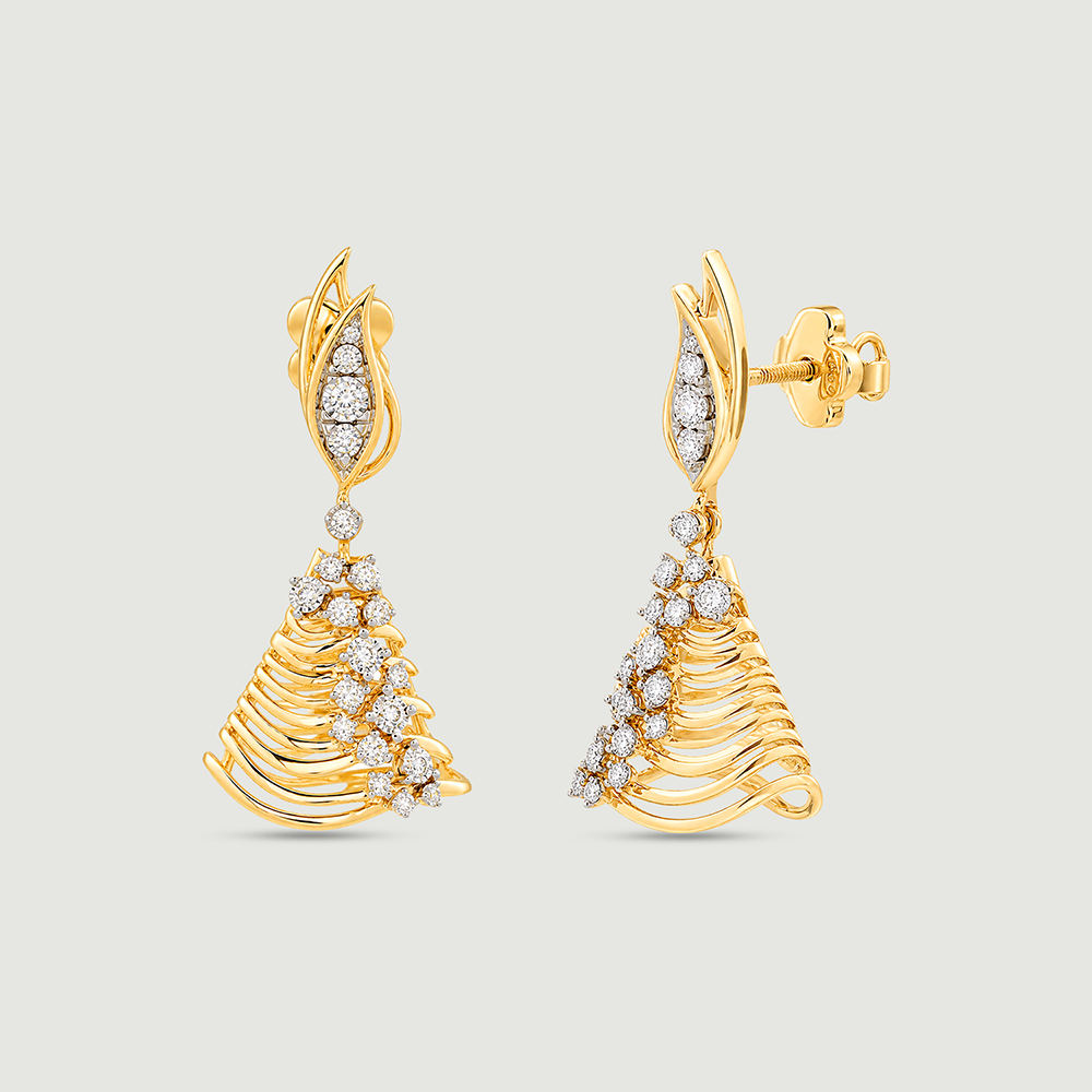 Radiant Flowing Diamond Jhumka,,hi-res thumbnail 4