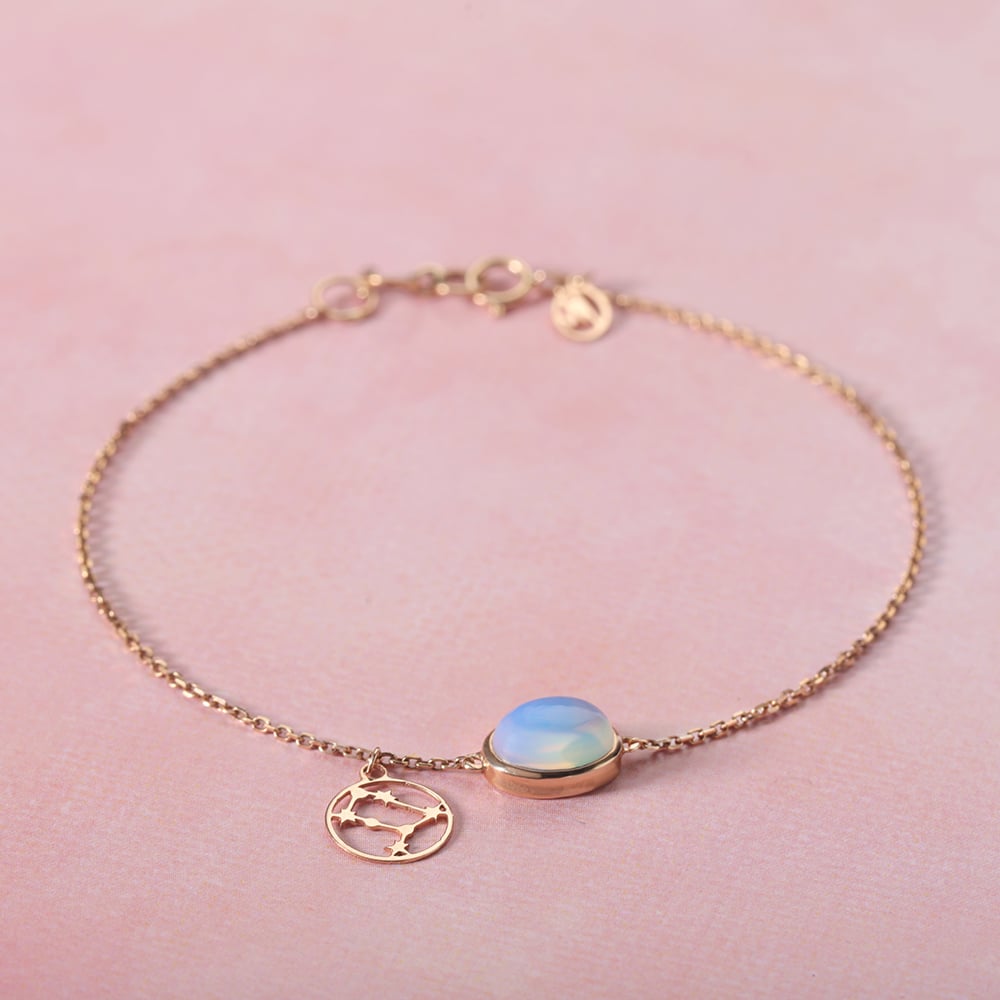 14KT Gemini Birthstone Yellow Gold Bracelet