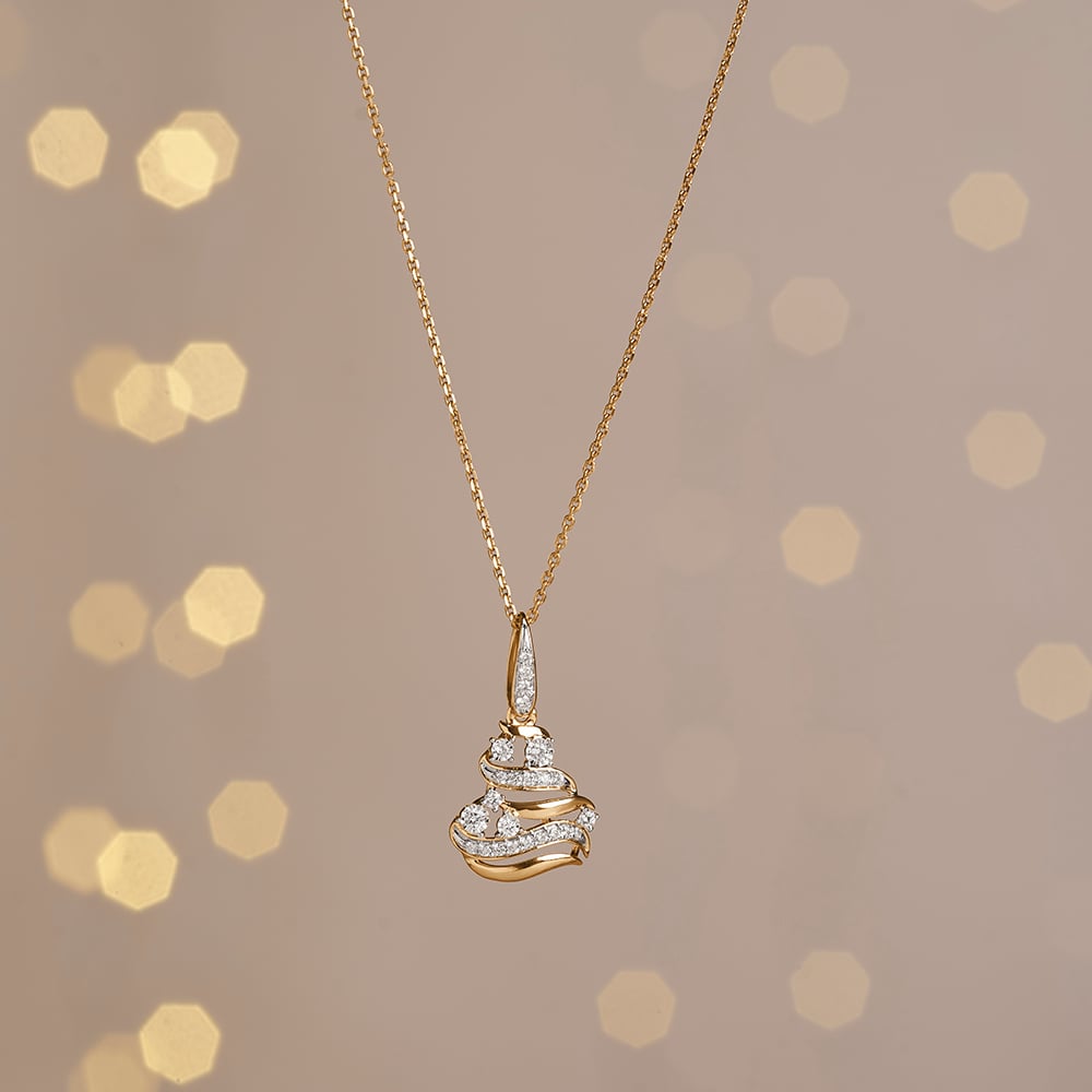 Gleaming Current Diamond Pendant