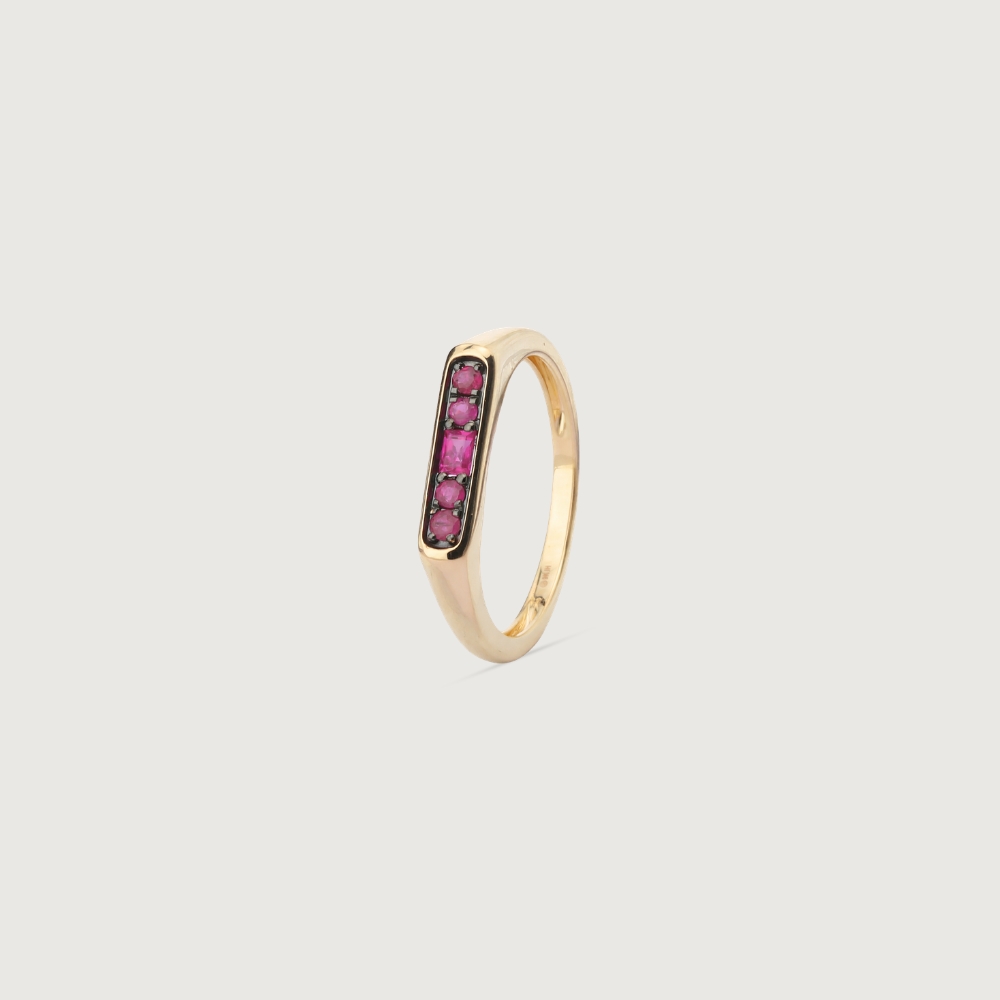 Linear Refined Ruby Gold Ring,,hi-res thumbnail 4