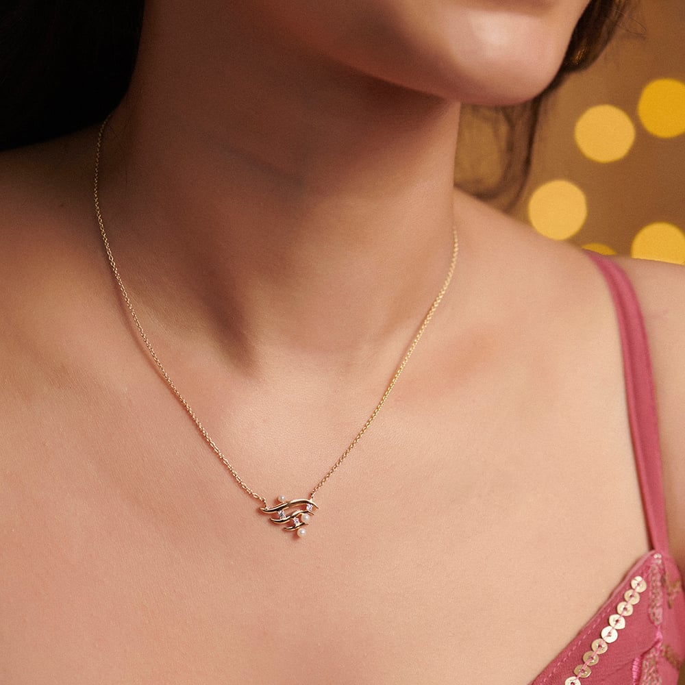 Fluid Luminous Pearl Gold Necklace,,hi-res thumbnail 2