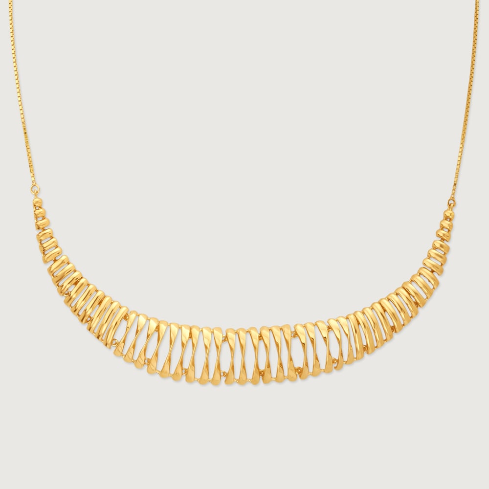 Sleek Radiant Gold Necklace,,hi-res thumbnail 3