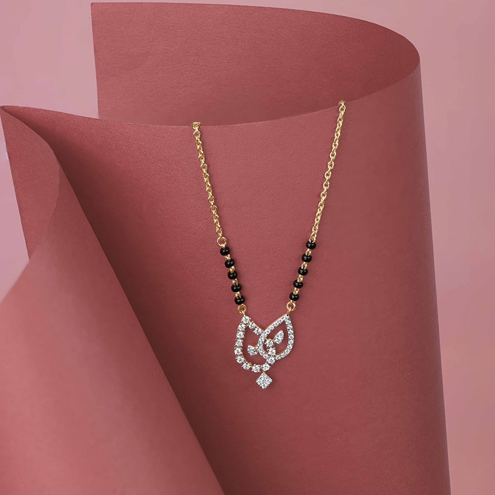 Elegant Entwined Diamond Mangalsutra