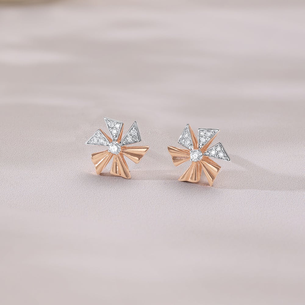 Pinwheel Pop Diamond Earrings