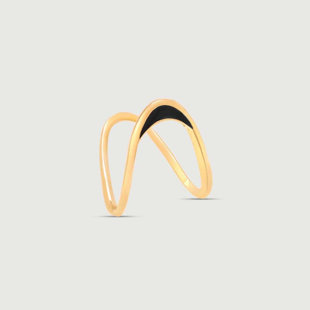 Wavy Minimalist Gold Ring,,hi-res thumbnail 4