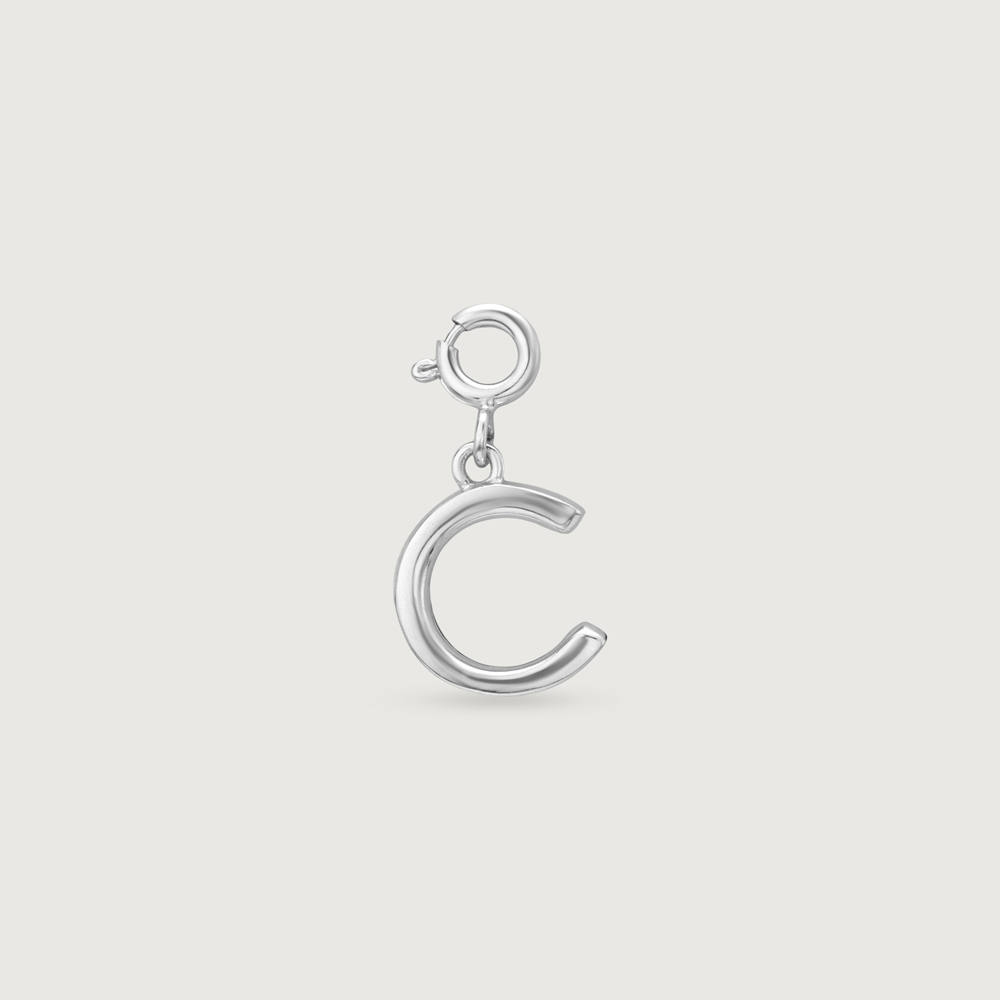 Classic Initial C Silver Charm,,hi-res thumbnail 3
