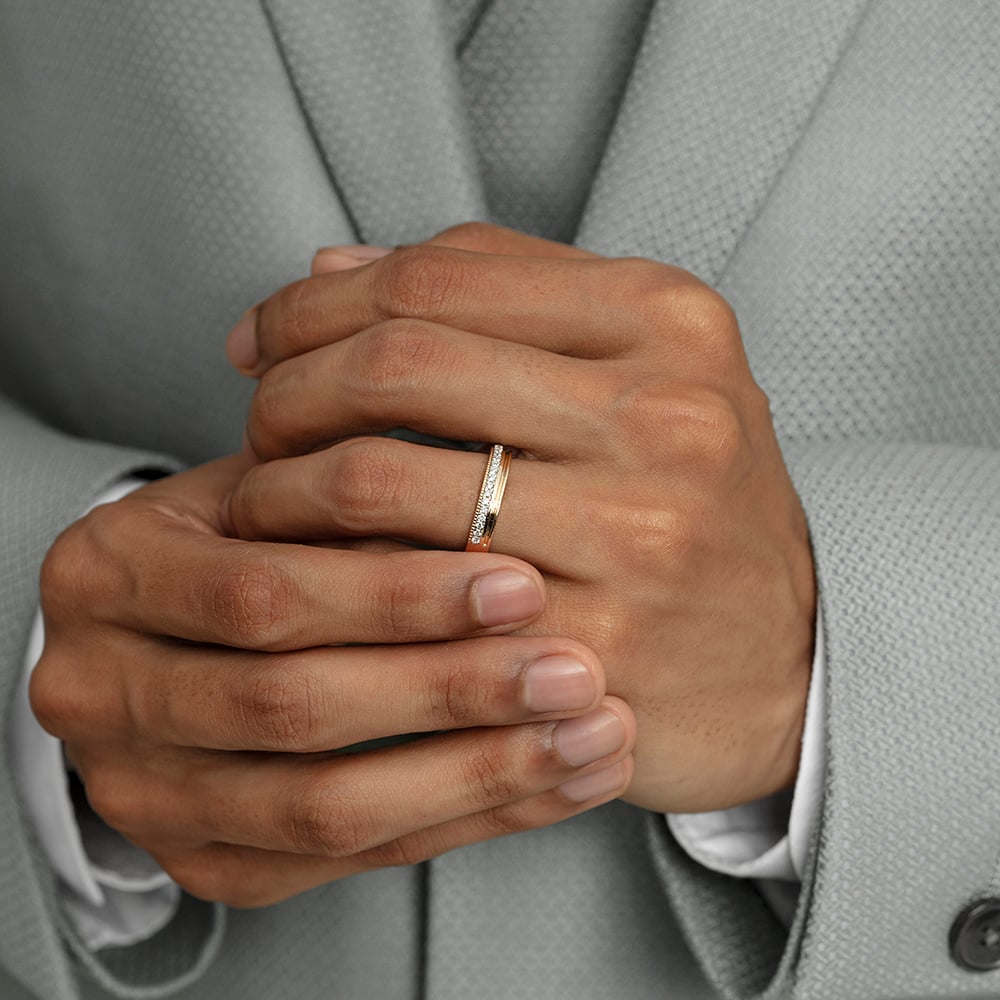 Bold Moves Gold & Diamond Ring for Men
