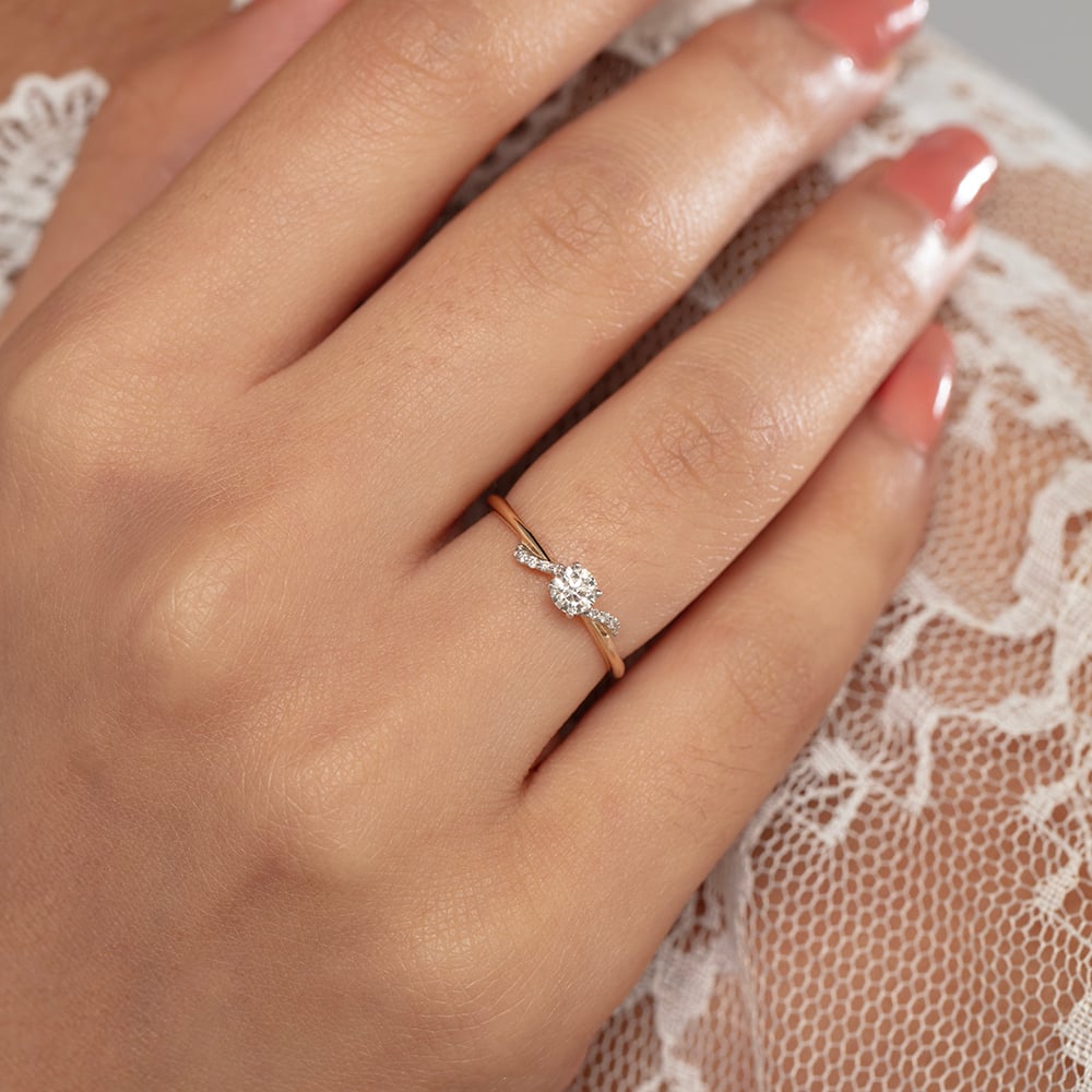 Starlit Heart 14 kt Gold & Diamond Ring,,hi-res thumbnail 2