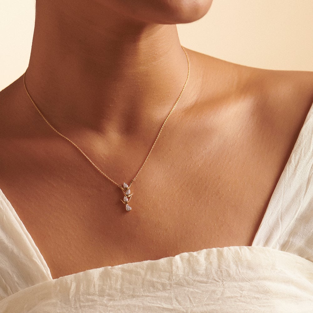 Flickering Flame Diamond Necklace,,hi-res thumbnail 2