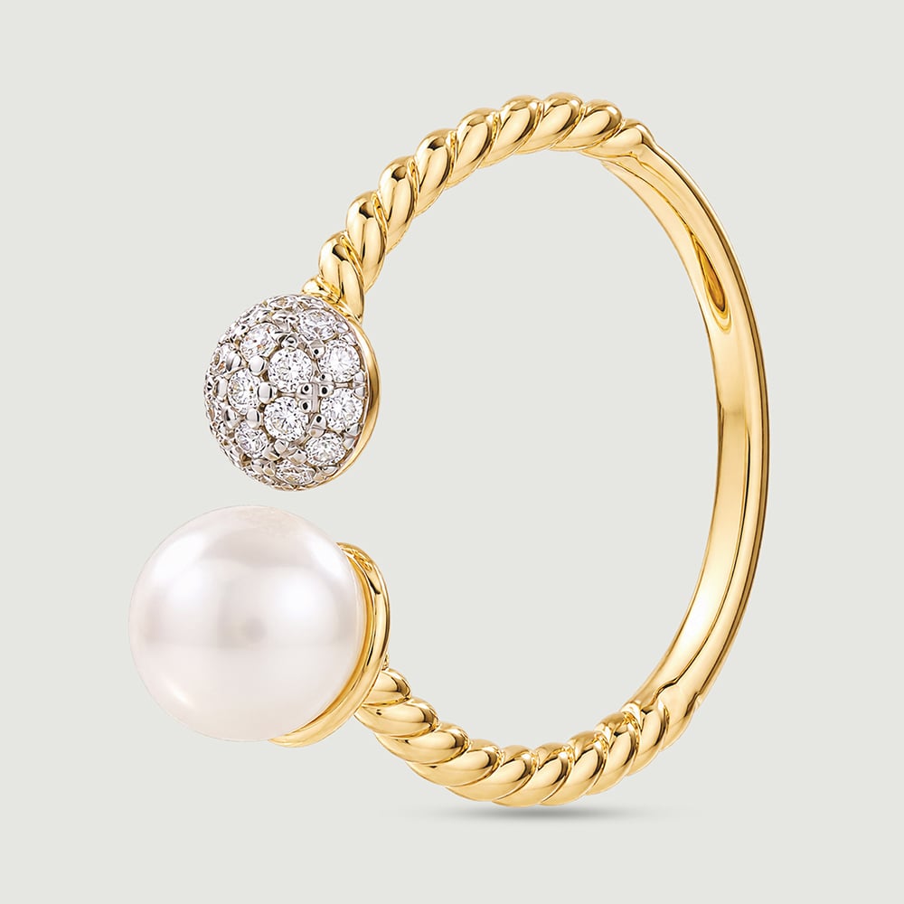 Romantic Contrasting Pearl Diamond Ring,,hi-res thumbnail 4