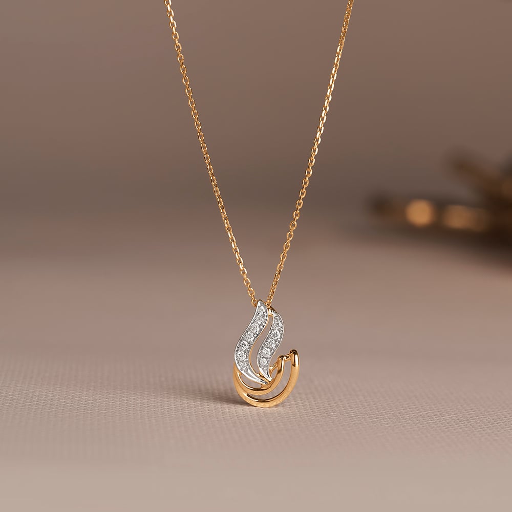 Luminous Flowing Diamond Pendant