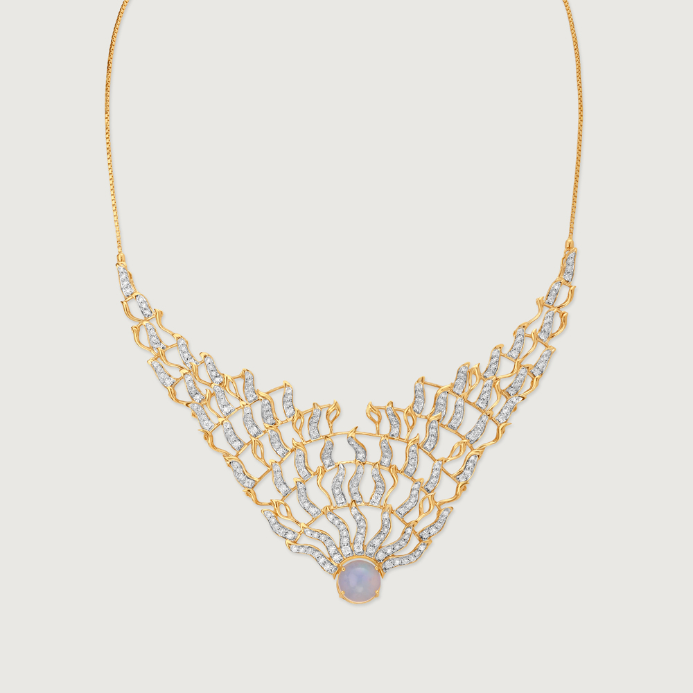 Radiant Opal & Diamond Necklace,,hi-res thumbnail 4
