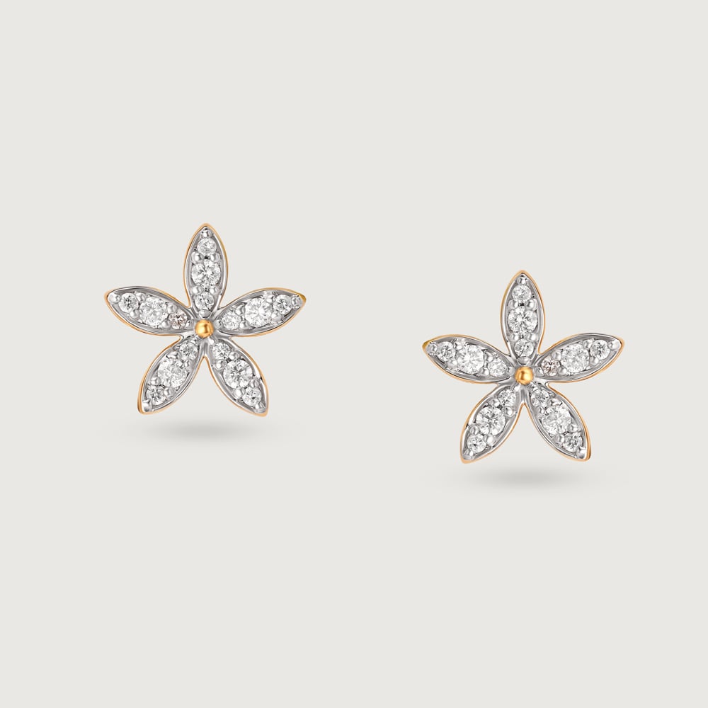 Starlight Sparkle 14KT Gold & Diamond Stud Earrings,,hi-res thumbnail 3