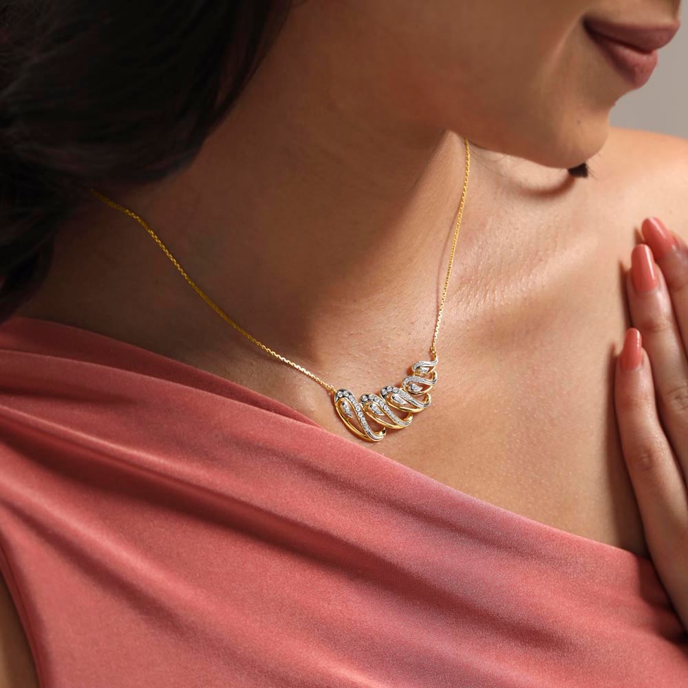 Paisley Twist Diamond Necklace,,hi-res thumbnail 2