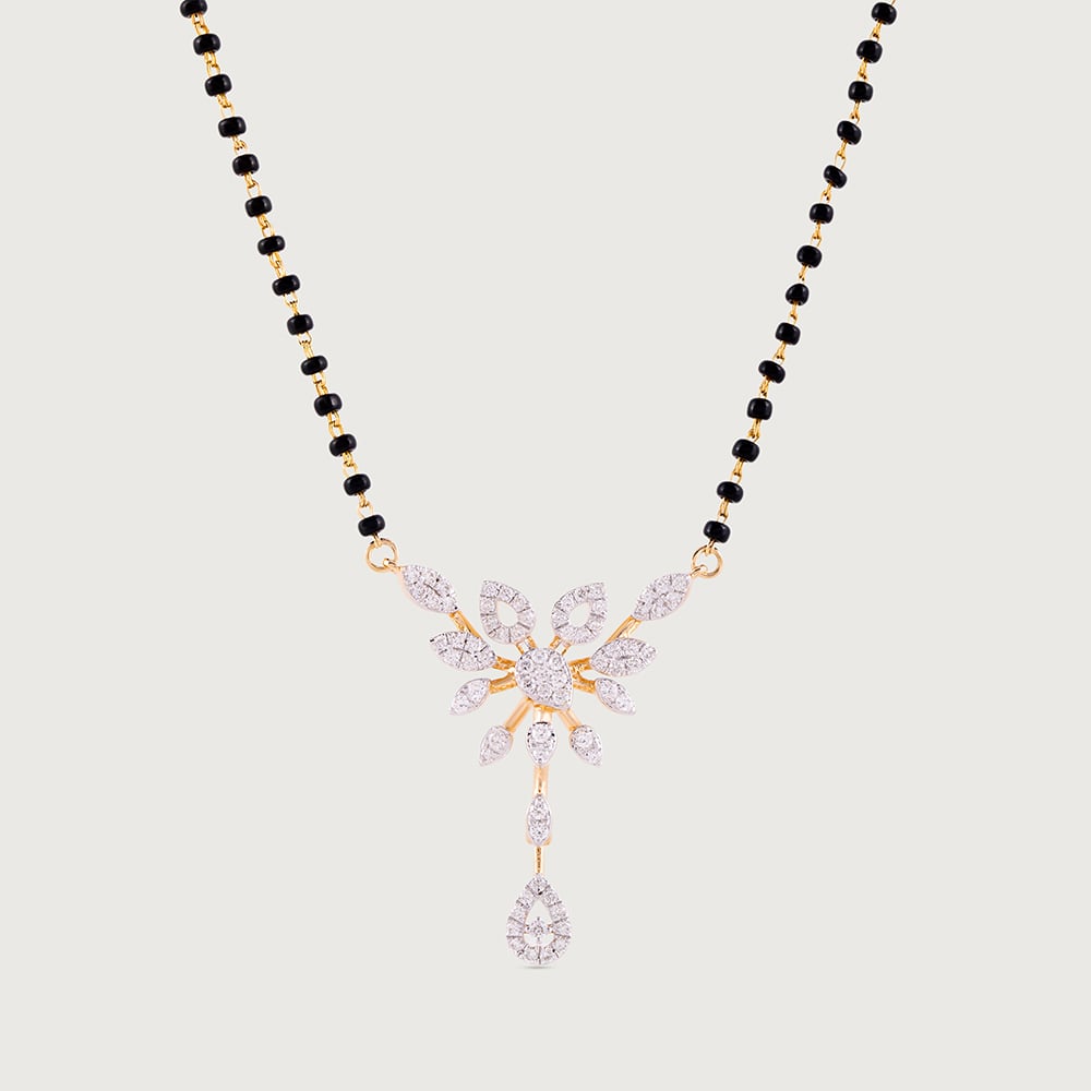Floral Cascade Gold and Diamond Mangalsutra,,hi-res thumbnail 3