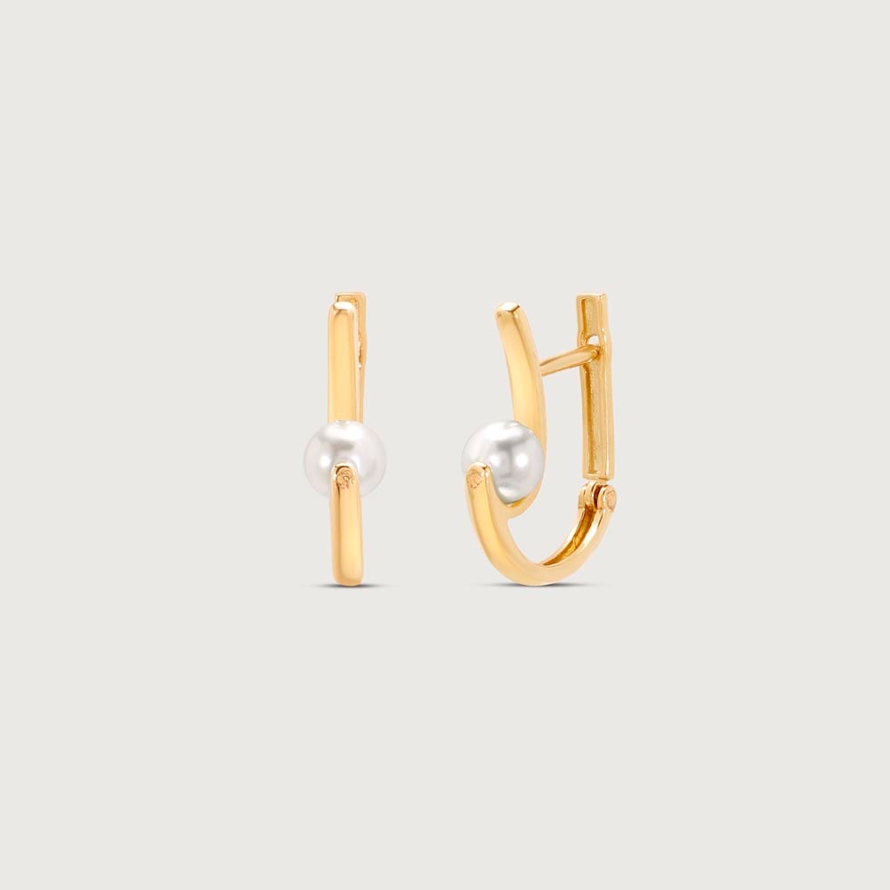 Mystic Arc Pearl Hoop Earrings,,hi-res thumbnail 4