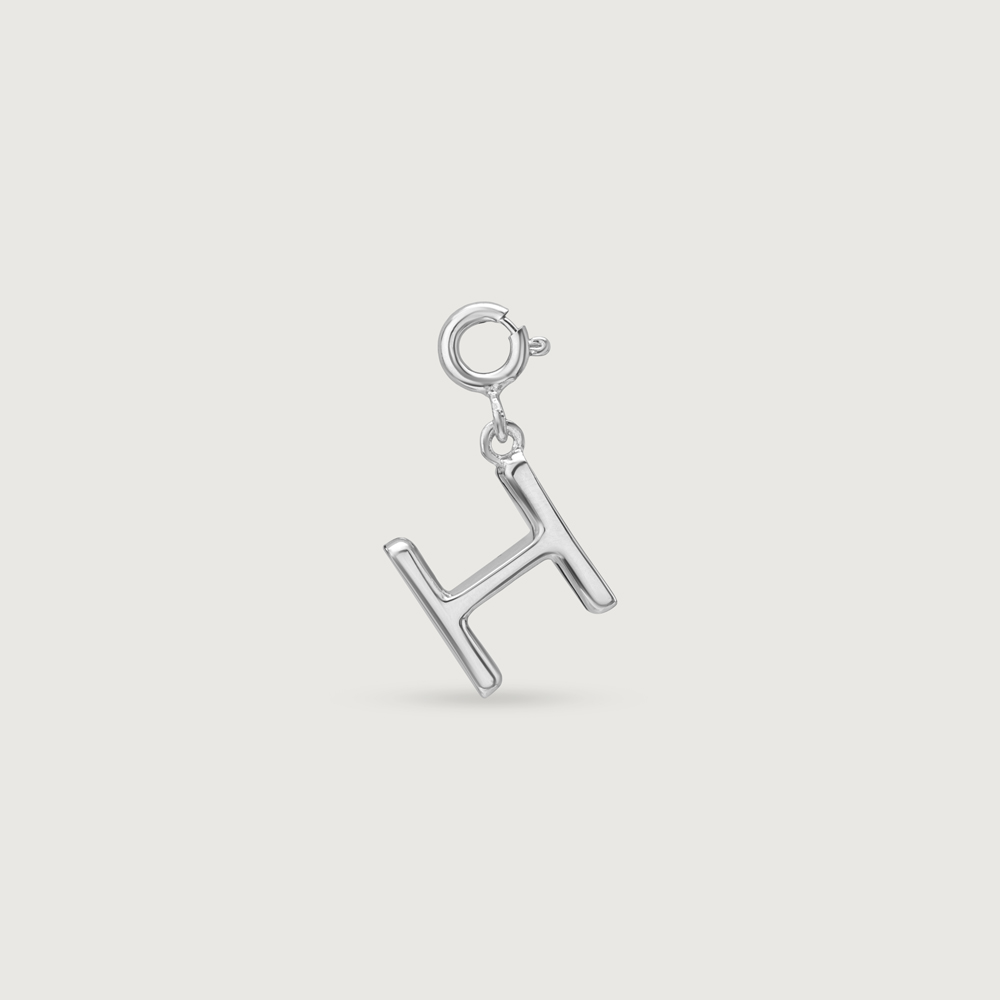 Modern Initial H Silver Charm,,hi-res thumbnail 3
