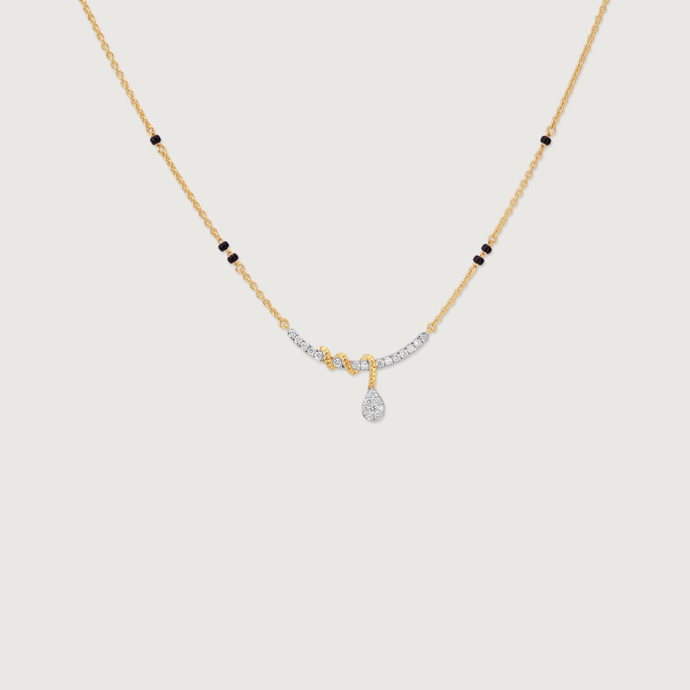 Fluid Twisted Diamond Mangalsutra,,hi-res thumbnail 3