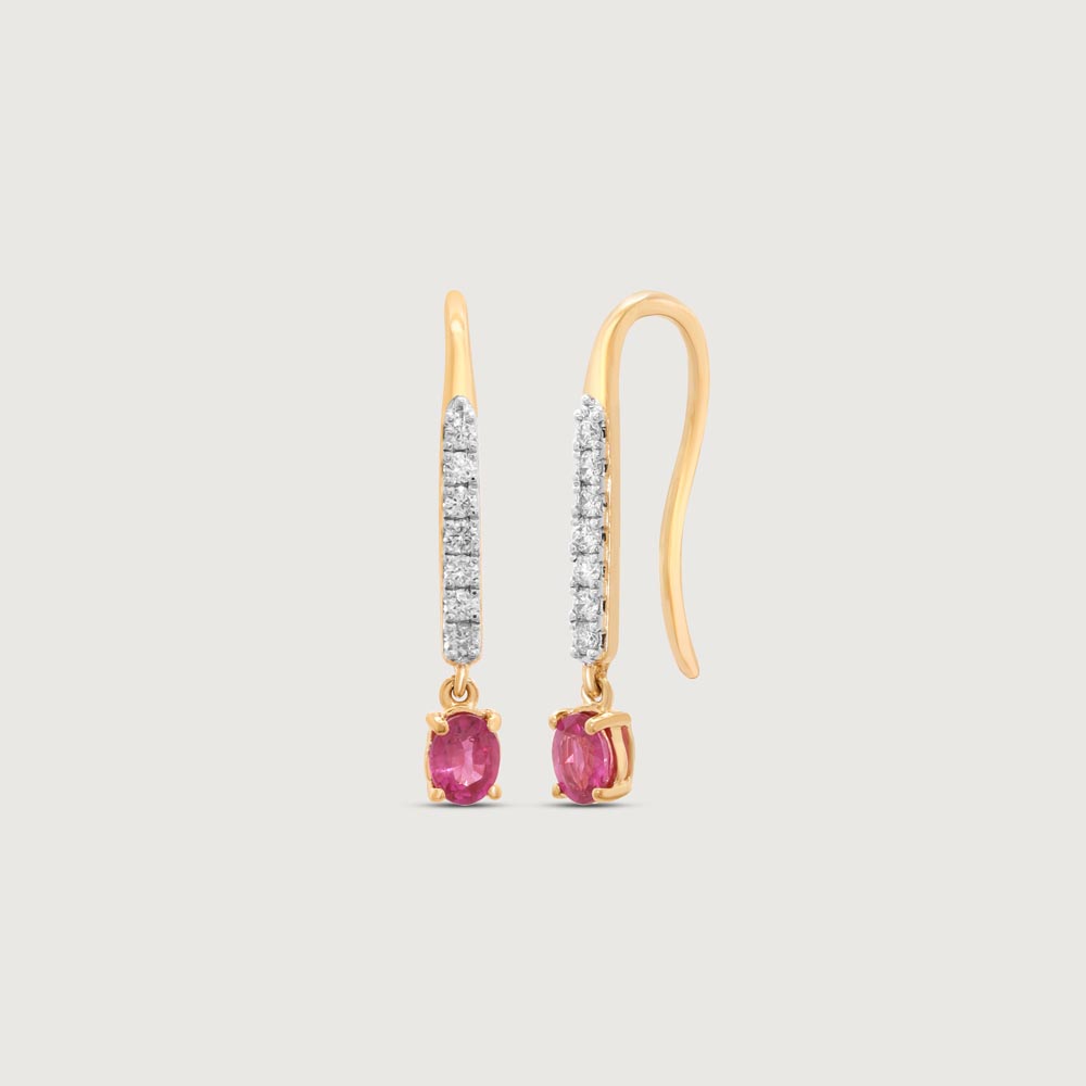 Velvet Ember Diamond Hoop Earrings,,hi-res thumbnail 3