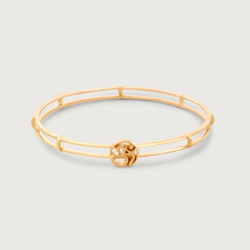 Om Aura Gold Bangle,,hi-res thumbnail 3