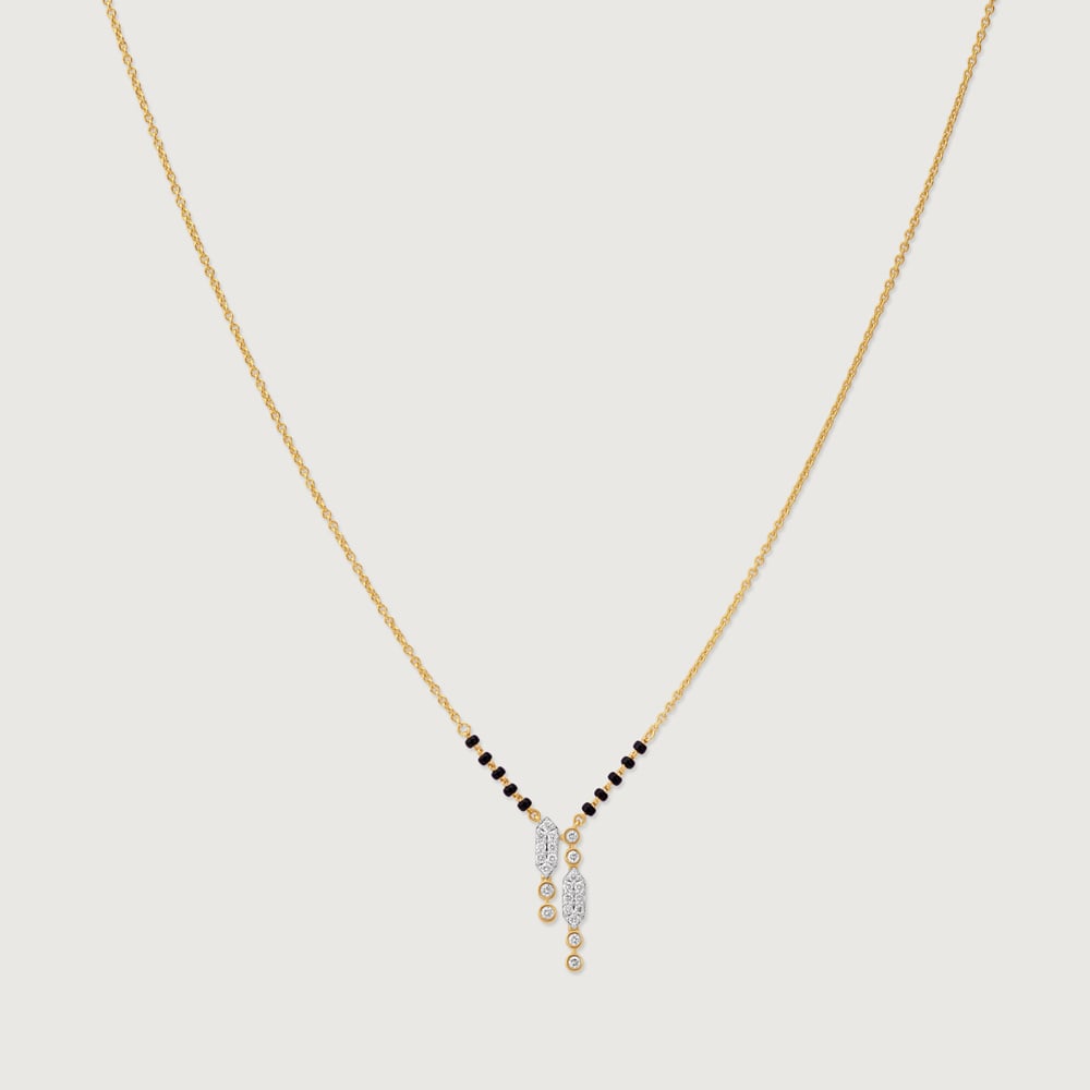 Contemporary Linear Diamond Mangalsutra,,hi-res thumbnail 4