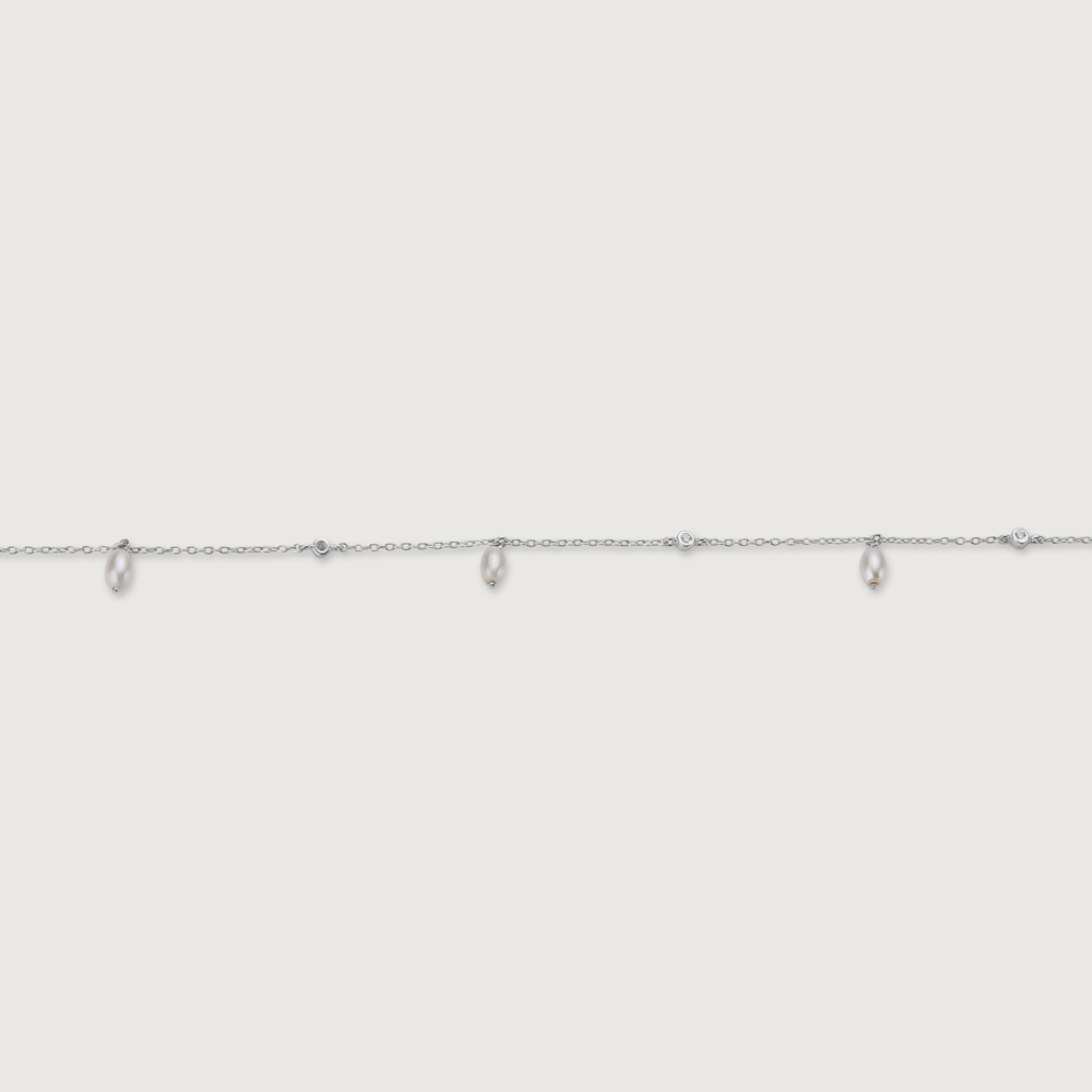 Dreamy Dangle Silver Anklet,,hi-res thumbnail 4