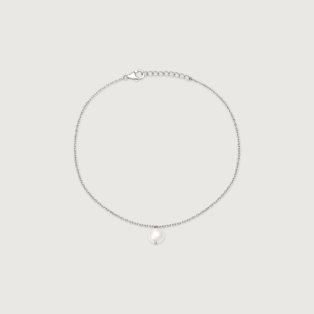 Shimmer Flex Single Silver Anklet,,hi-res thumbnail 3