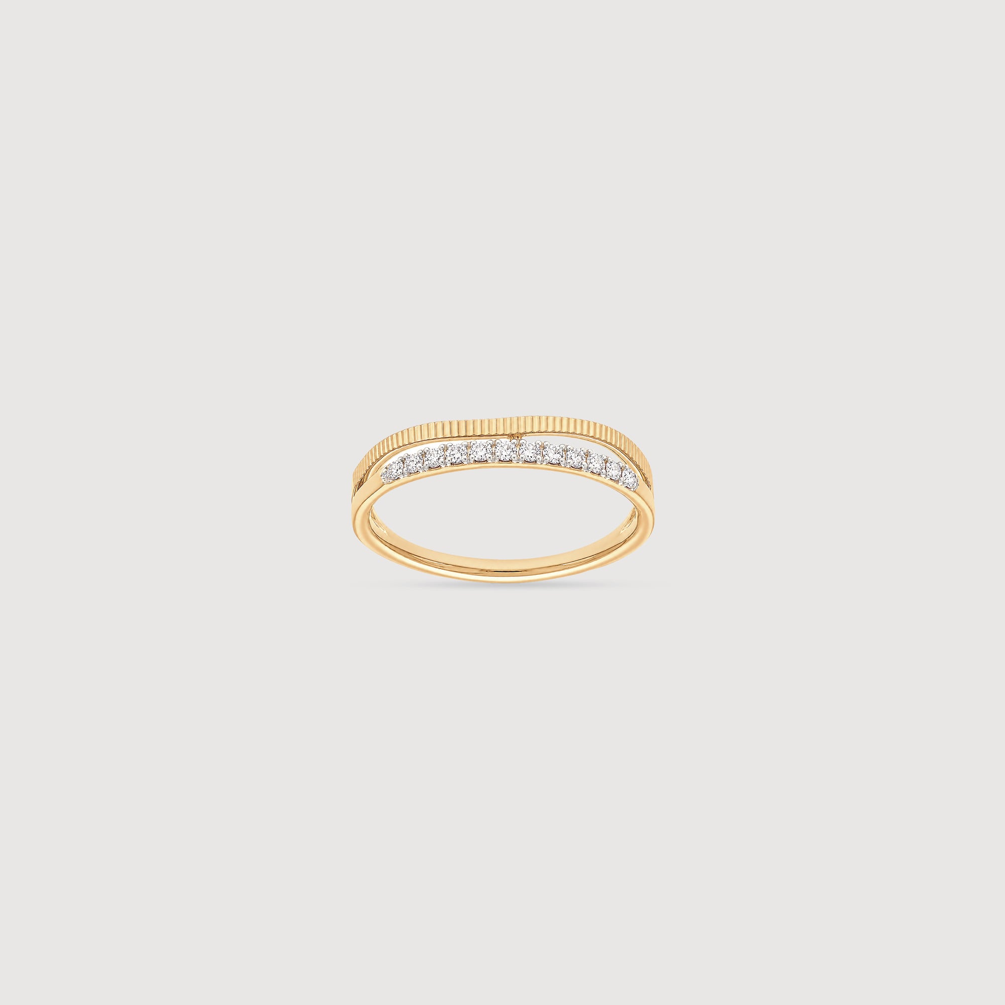 Flowing Linear Diamond Ring