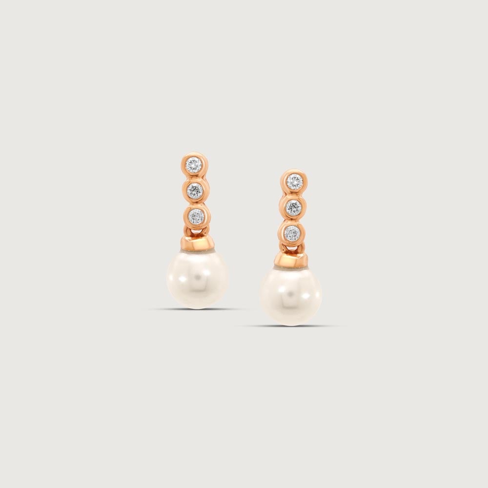 Soft Lustre Diamond Stud Earrings,,hi-res thumbnail 3