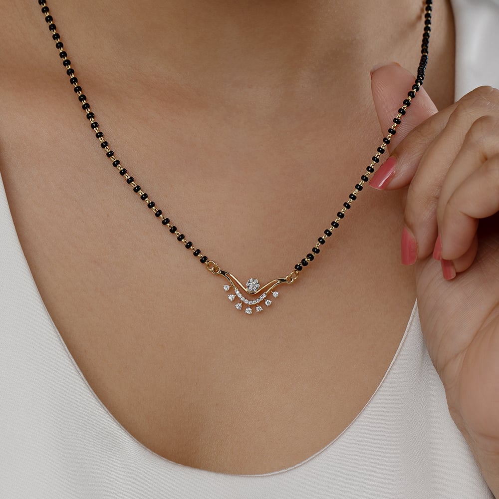 Serenade Shine Gold and Diamond Mangalsutra,,hi-res thumbnail 2
