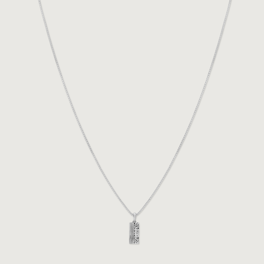 Dual Texture Silver Necklace,,hi-res thumbnail 4