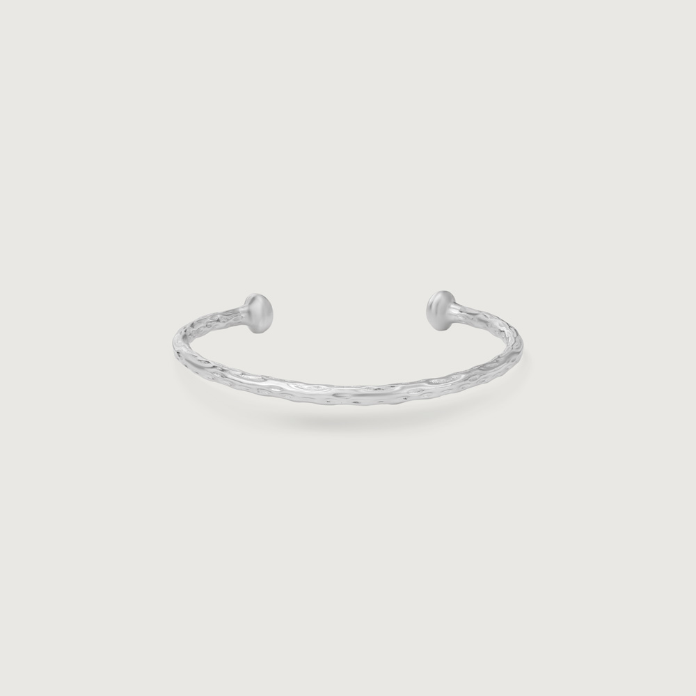 Grit Glazed Silver Bangle,,hi-res thumbnail 3