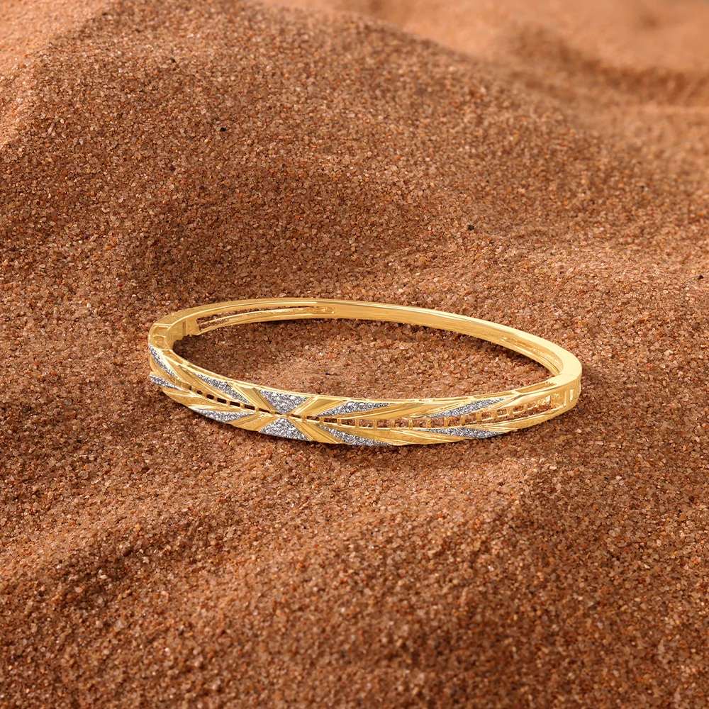 Sunflare Crisscross Diamond Bangle