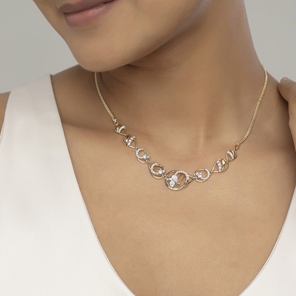 Beal Wander Gold and Diamond Necklace,,hi-res thumbnail 2