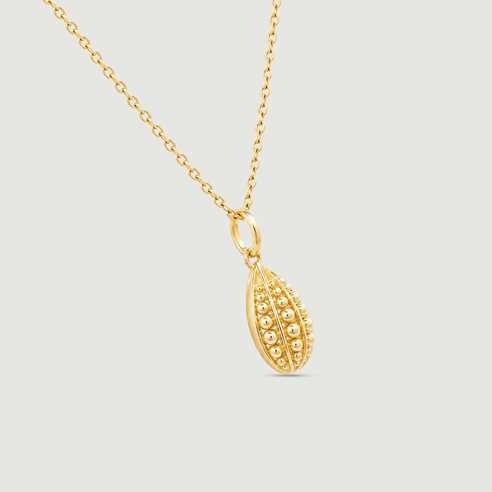Sculptural Beaded Gold Pendant,,hi-res thumbnail 5