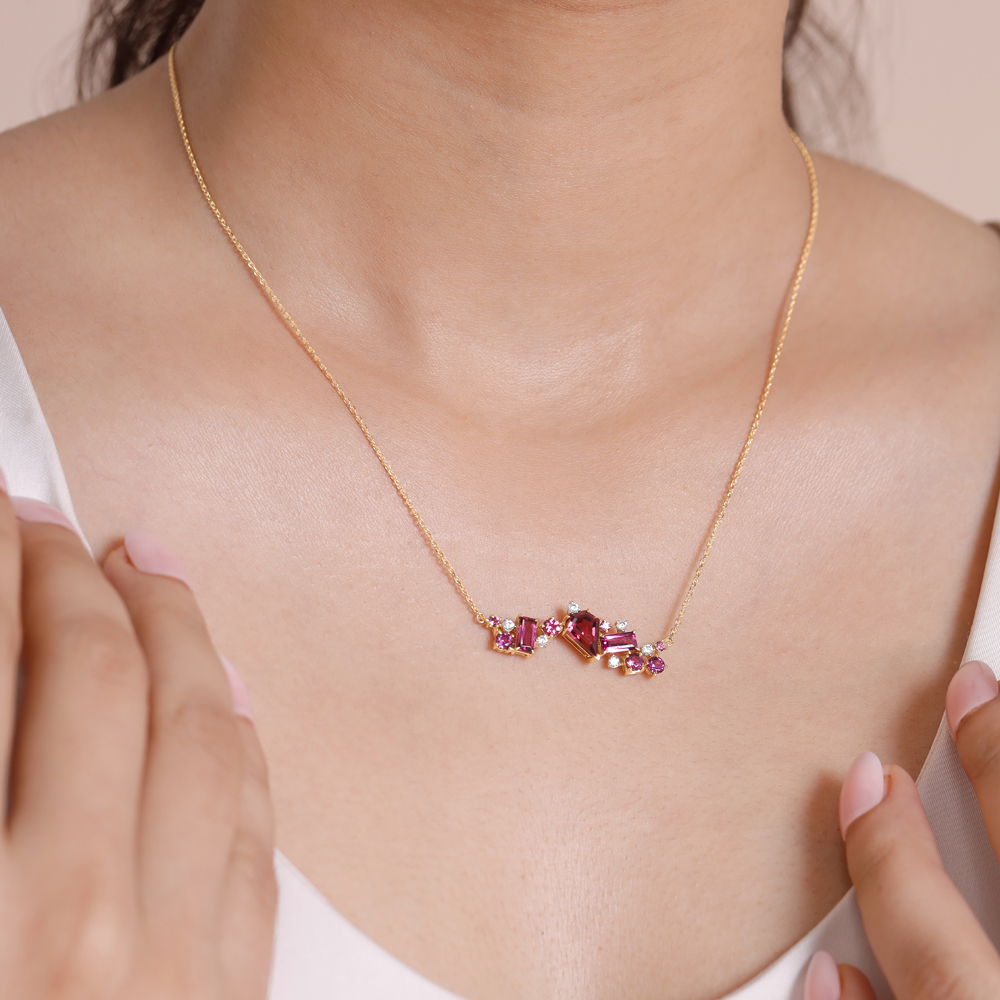 Radiant Rhythmic Pink Garnet Necklace,,hi-res thumbnail 2