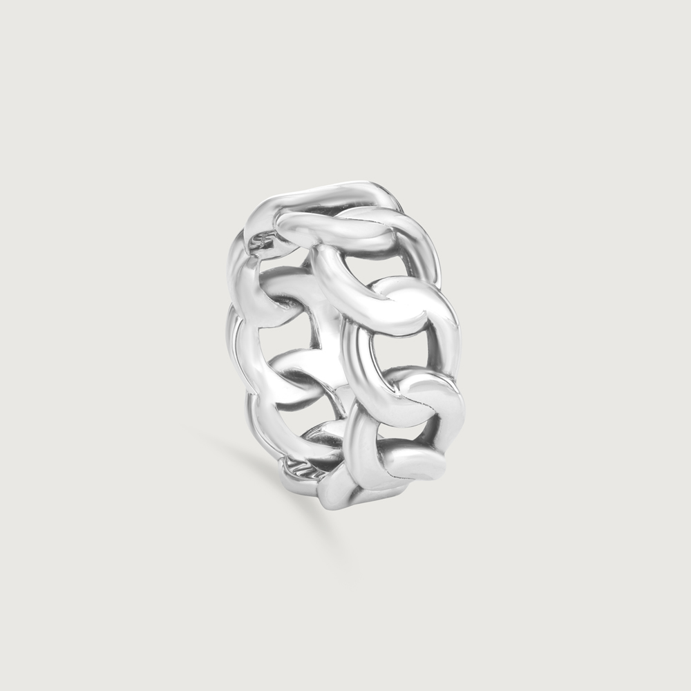 Chain Link Silver Ring,,hi-res thumbnail 3