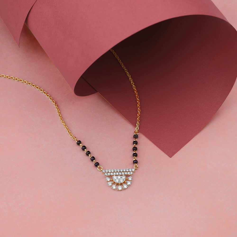 Sleek Tiered Diamond Mangalsutra