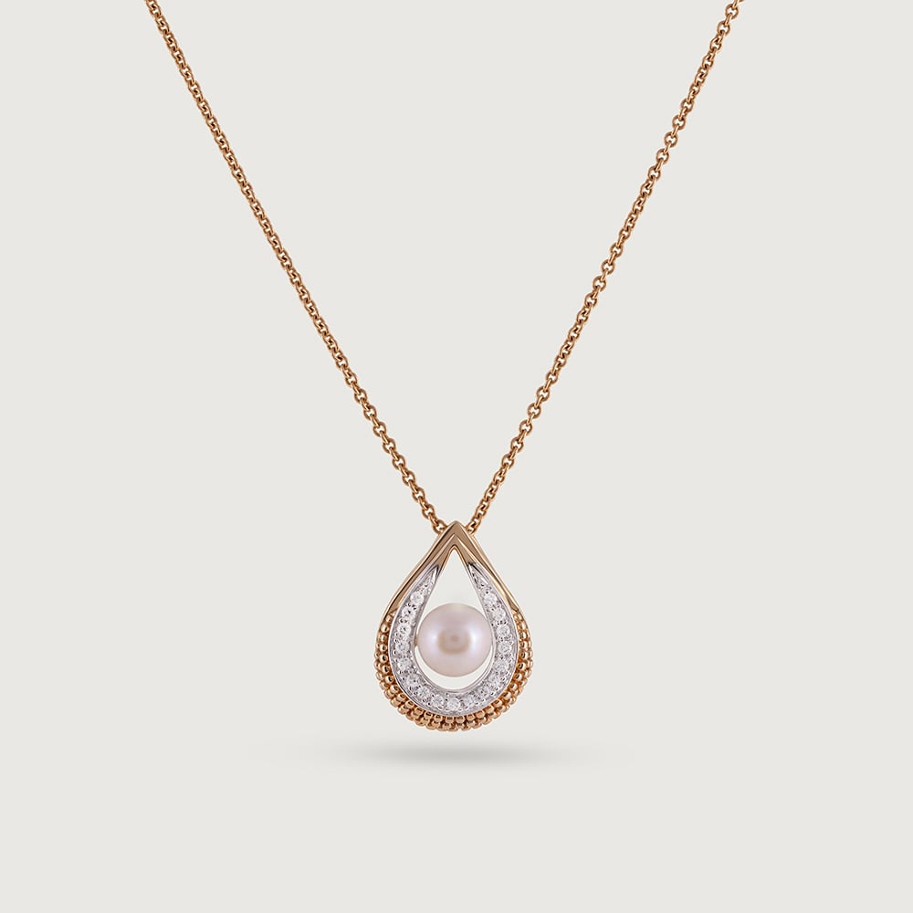 Soft Lustrous Pearl & Diamond Pendant,,hi-res thumbnail 4