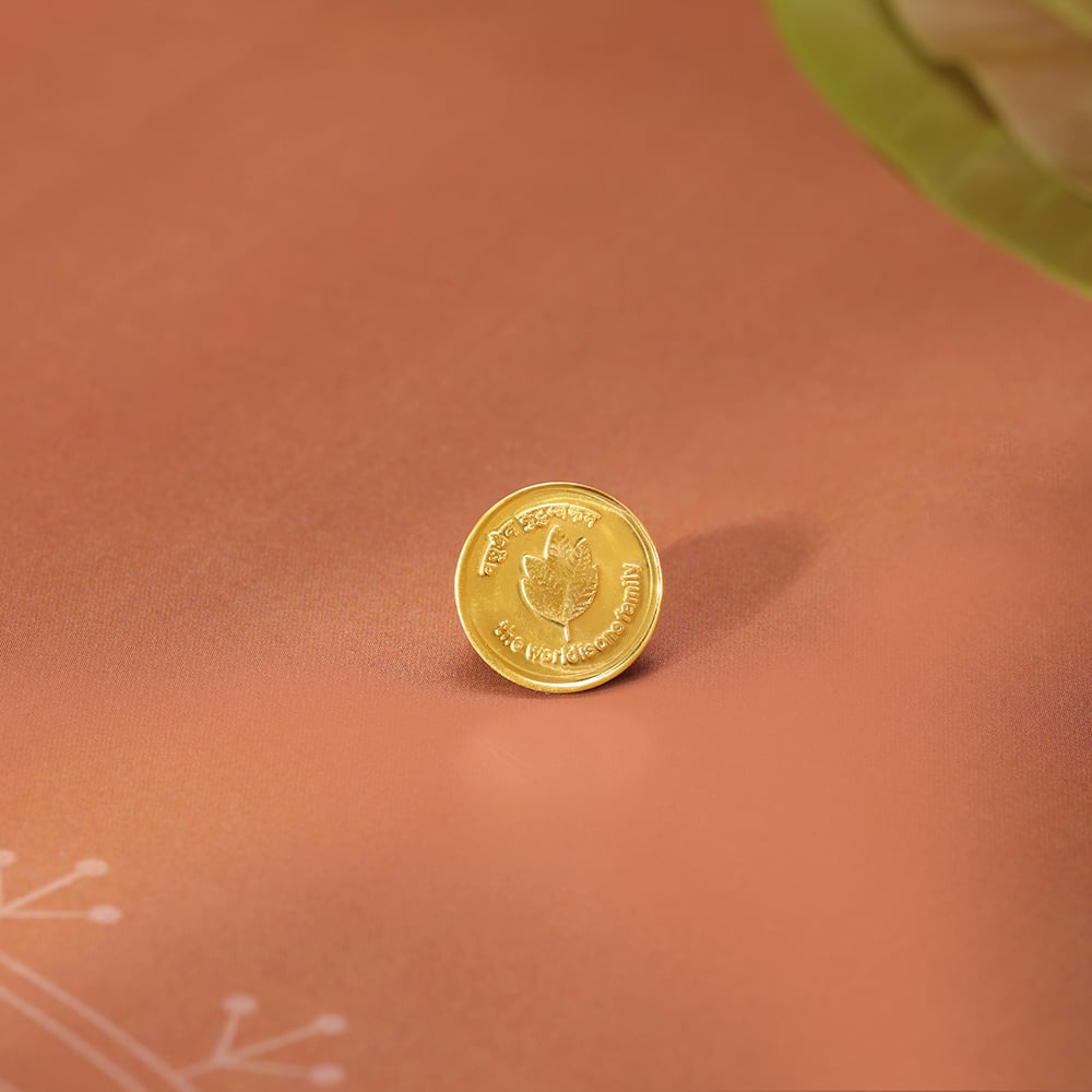 1 GM 22 Karat Sublime Mango Leaf Gold Coin,,hi-res thumbnail 2
