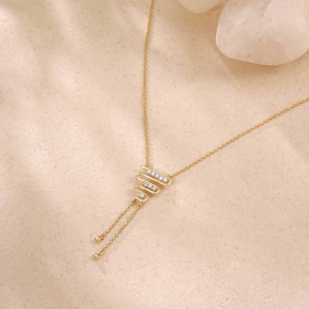 Fluid Rhythm Diamond Necklace