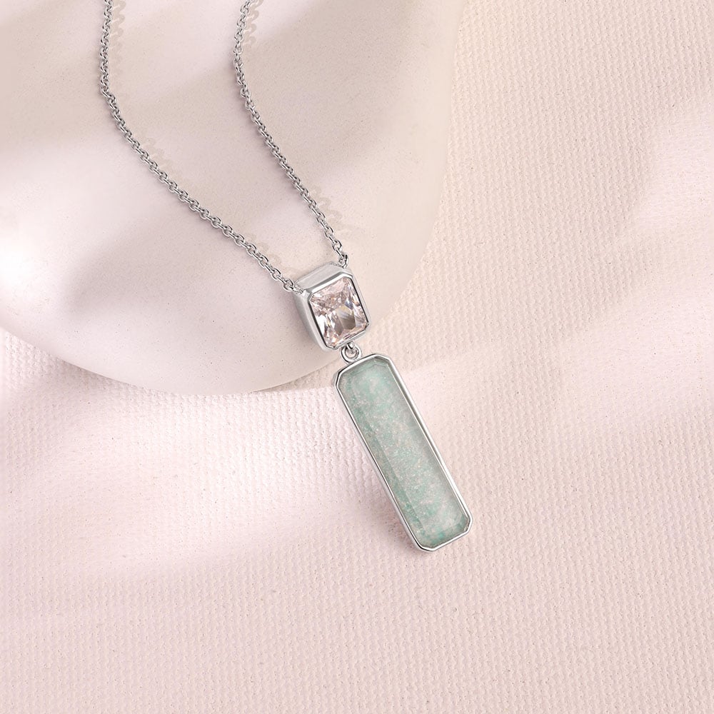 Fresh Striking Amazonite Silver Necklace