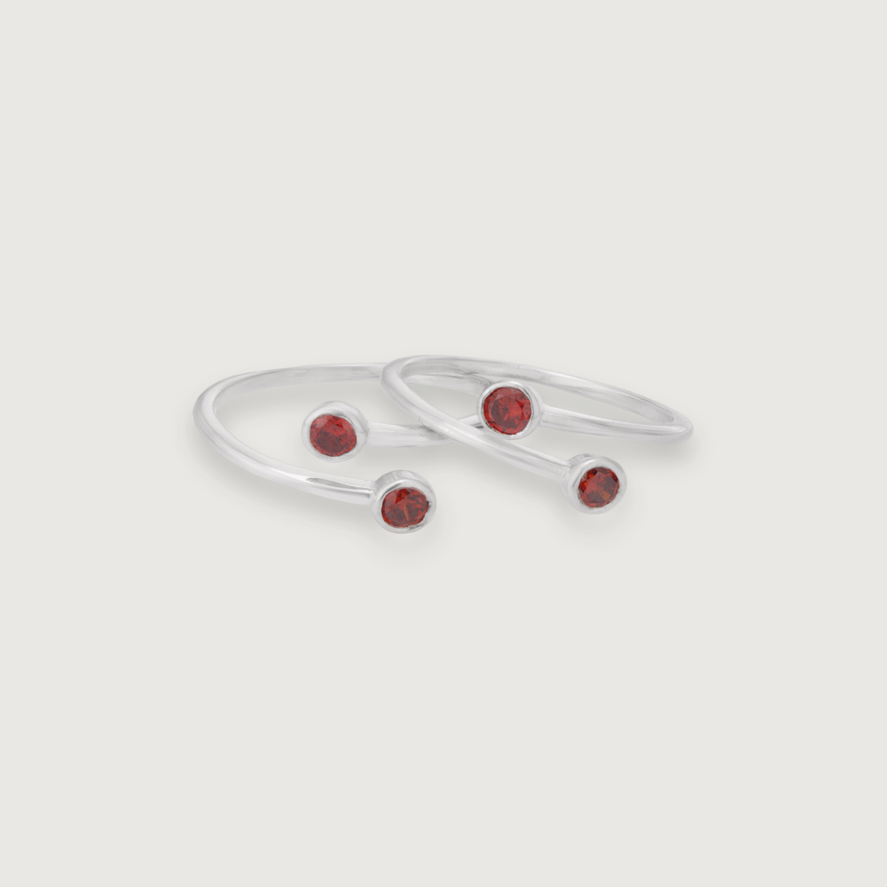 Warm Glow Silver Toe Rings,,hi-res thumbnail 4