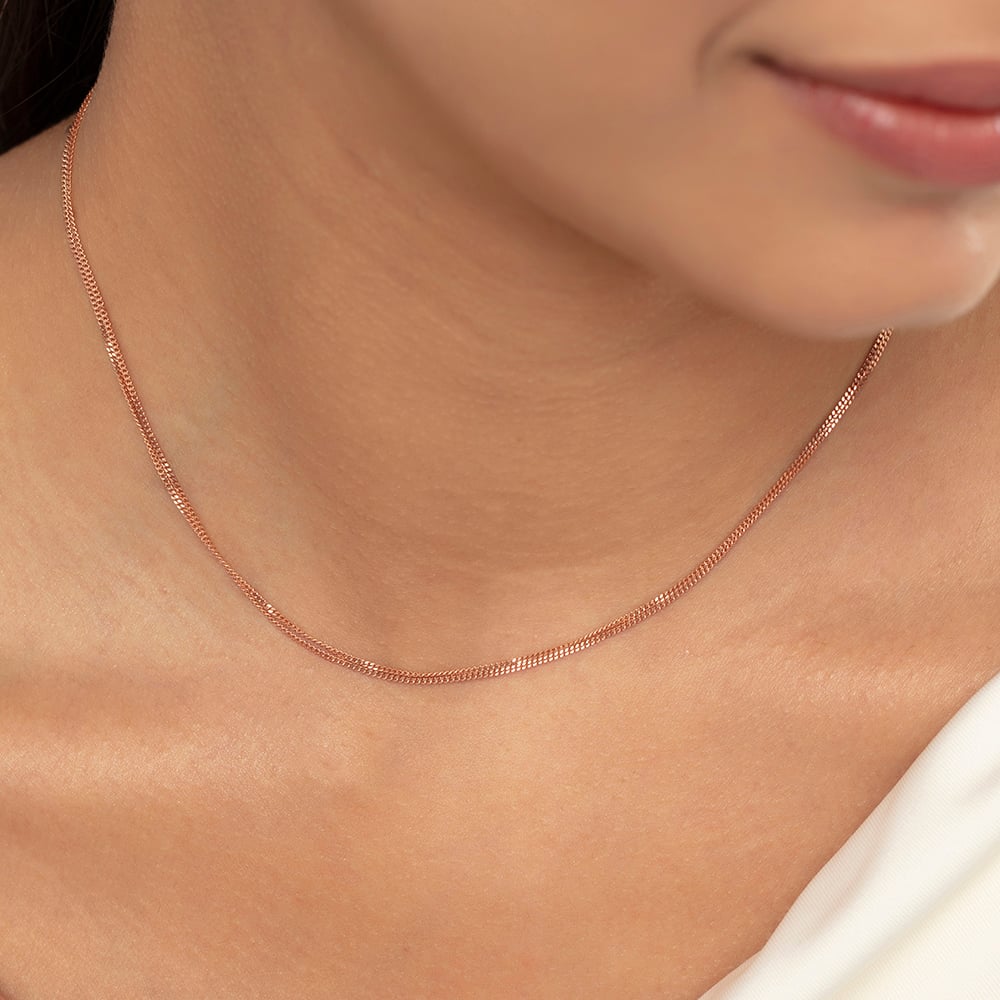 Double Link Rose Gold Chain,,hi-res thumbnail 2