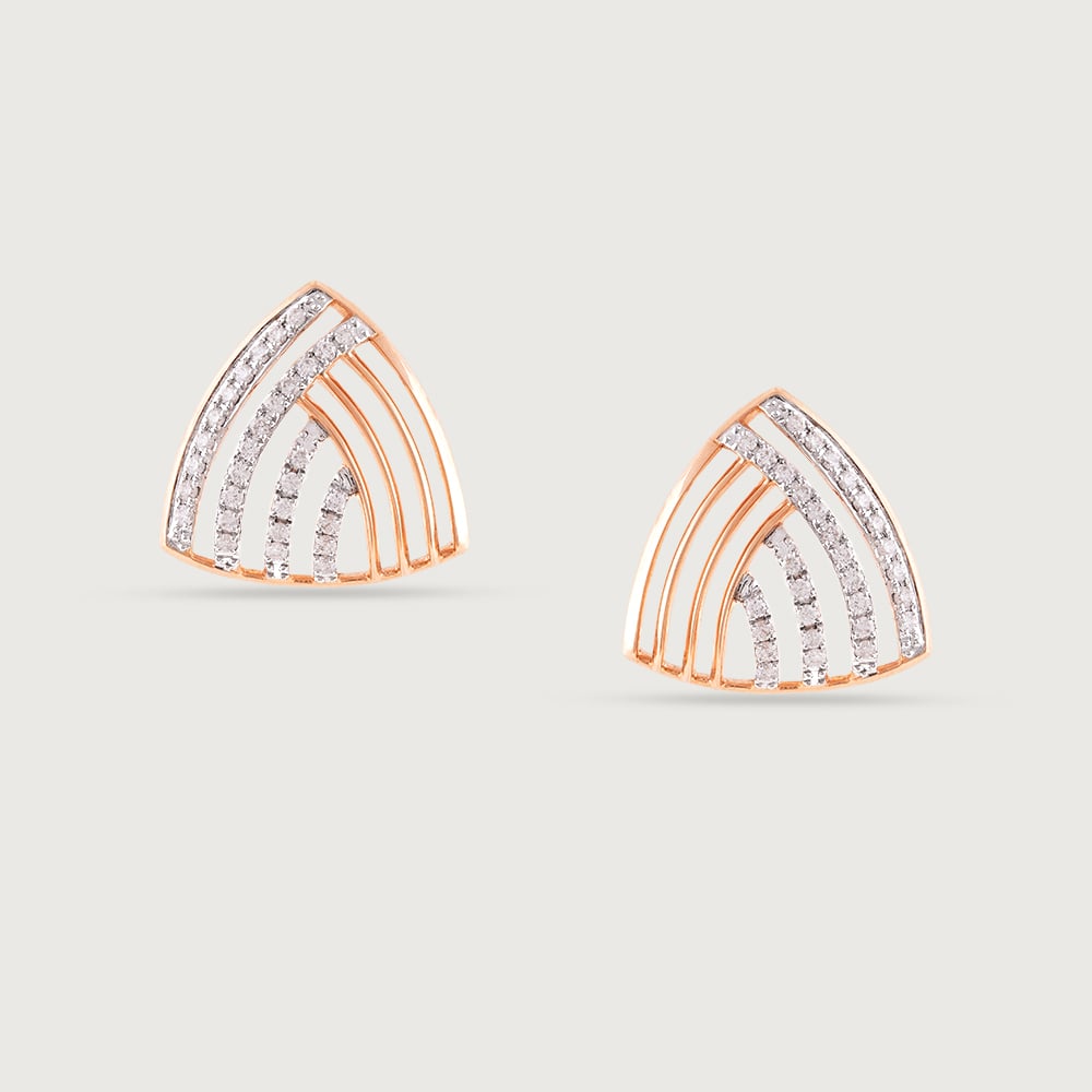 Radiant Grace Gold & Diamond Stud Earrings,,hi-res thumbnail 2
