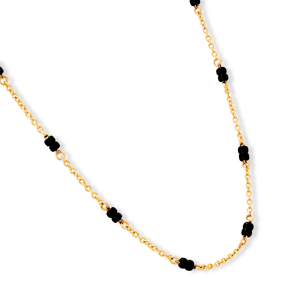 Mia Sutra DIY with Black Bunch Beads Multiple Stacking Charm Chain,,hi-res thumbnail 4
