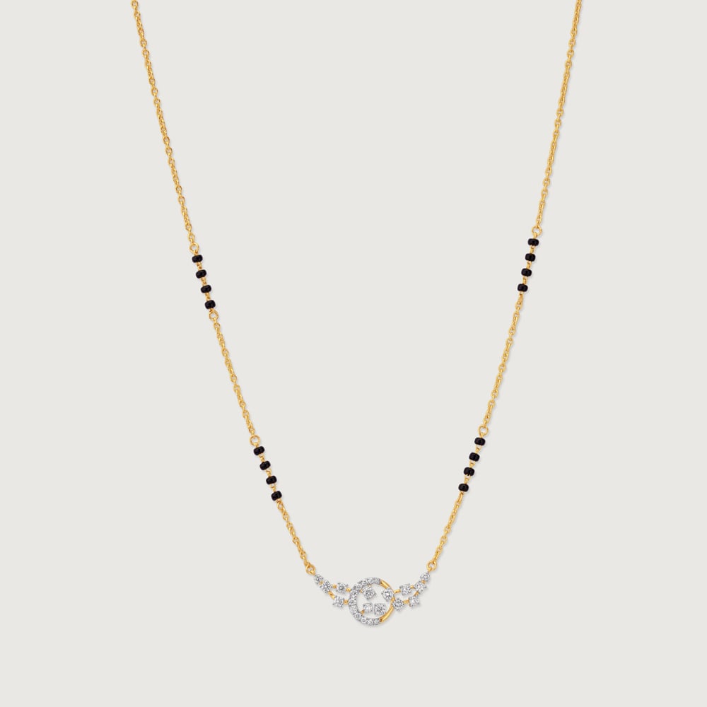 Graceful Flourishing Diamond Mangalsutra,,hi-res thumbnail 4