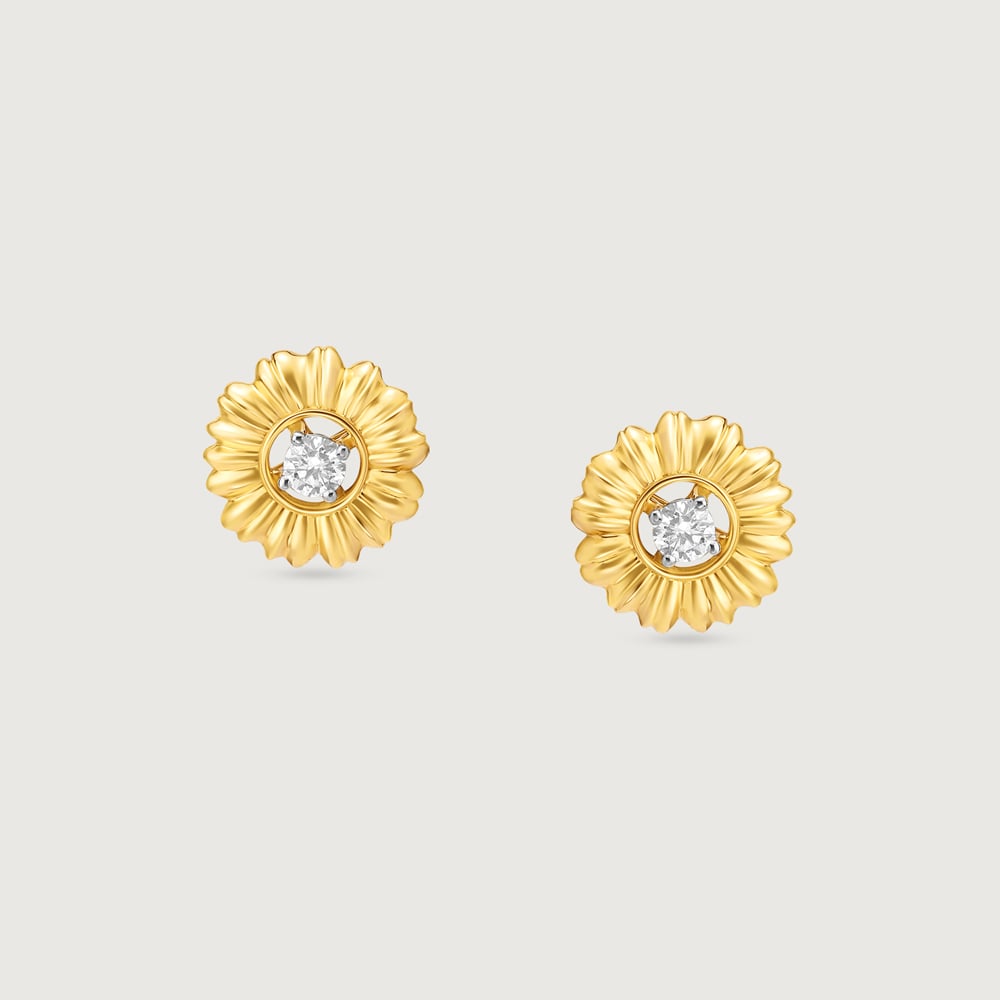 Daisy Blossom Diamond Stud Earrings,,hi-res thumbnail 3